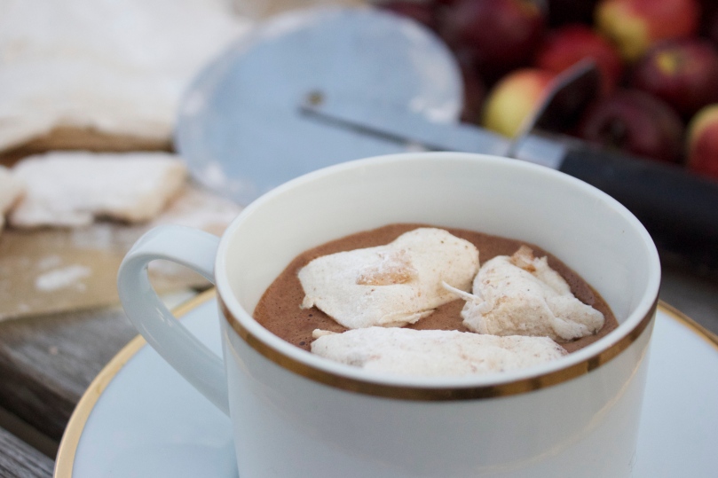 Chai Hot Chocolate with Gingerbread Marshmallows by PamperedPaleo